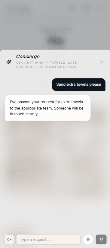 Butler AI Guest Chat Interface